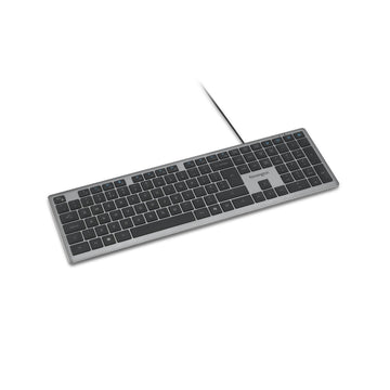 Kensington KB515 EQ USB-C/USB-A Wired Keyboard, Full-size (100%), Wired, USB, Scissor key switch, Grey