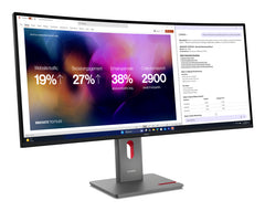 Lenovo ThinkVision P40WD-40 Monitor, 100.8 cm (39.7"), 5120 x 2160 pixels, LCD, 6 ms, Black
