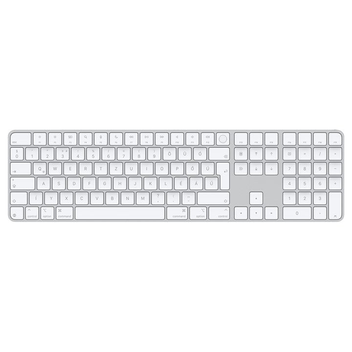 Apple MXK73MG/A, Full-size (100%), Wired & Wireless, USB + Bluetooth, QWERTZ, White