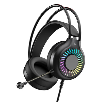 VIDA GAMER BLK 4IN1 USB KB MS HS KIT, Wired, USB, Membrane, QWERTY, RGB LED, Black