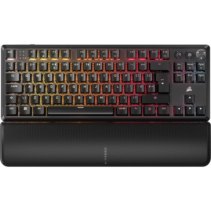Corsair K70 CORE TKL, Wired & Wireless, USB + RF Wireless + Bluetooth, Mechanical, QWERTY, RGB LED, Black
