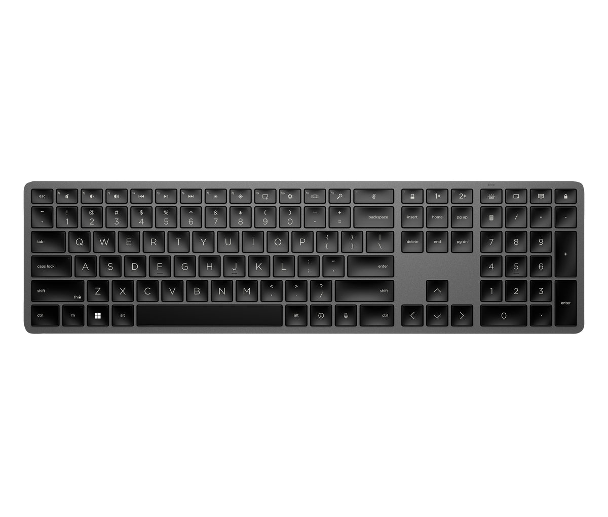 HP 975 Dual-Mode Wireless Keyboard, Full-size (100%), RF Wireless + Bluetooth, Black