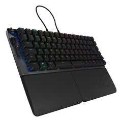 ASUS ROG Falcata, Wired & Wireless, USB + RF Wireless + Bluetooth, Magnetic-mechanical key switch, QWERTY, RGB LED, Black