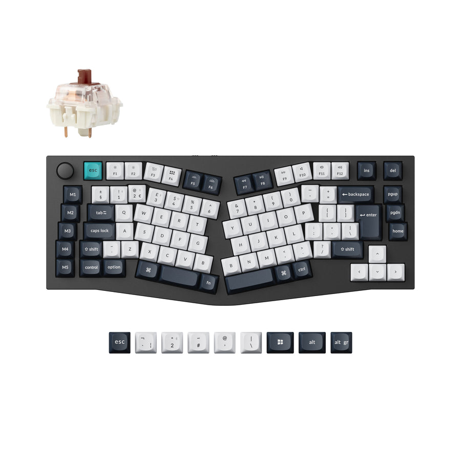 Keychron Q10 Max, Wired & Wireless, USB + RF Wireless + Bluetooth, Mechanical, QWERTY, RGB LED, Grey