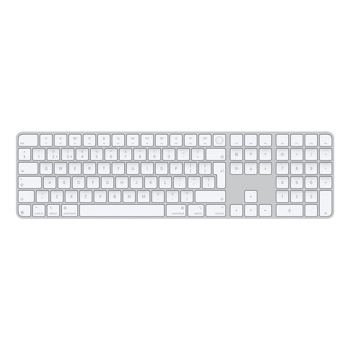 Apple Magic, Full-size (100%), Wired & Wireless, USB + Bluetooth, QWERTY, White