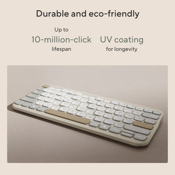 ASUS Marshmallow Keyboard KW100, 75%, Wireless, Bluetooth, Scissor key switch, White