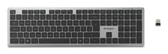 Kensington KB535 EQ Rechargeable Multi-Device Keyboard, Full-size (100%), Wireless, RF Wireless + Bluetooth, Scissor key switch, Grey