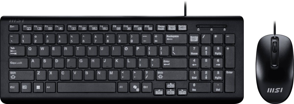 MSI USB Combo Copilot PRO_UK, Wired, USB, Membrane, QWERTY, Black, Mouse included