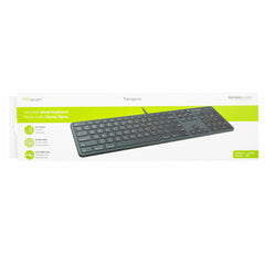 Targus EcoSmart AKB874UK, Full-size (100%), Wired, USB, QWERTY, Black