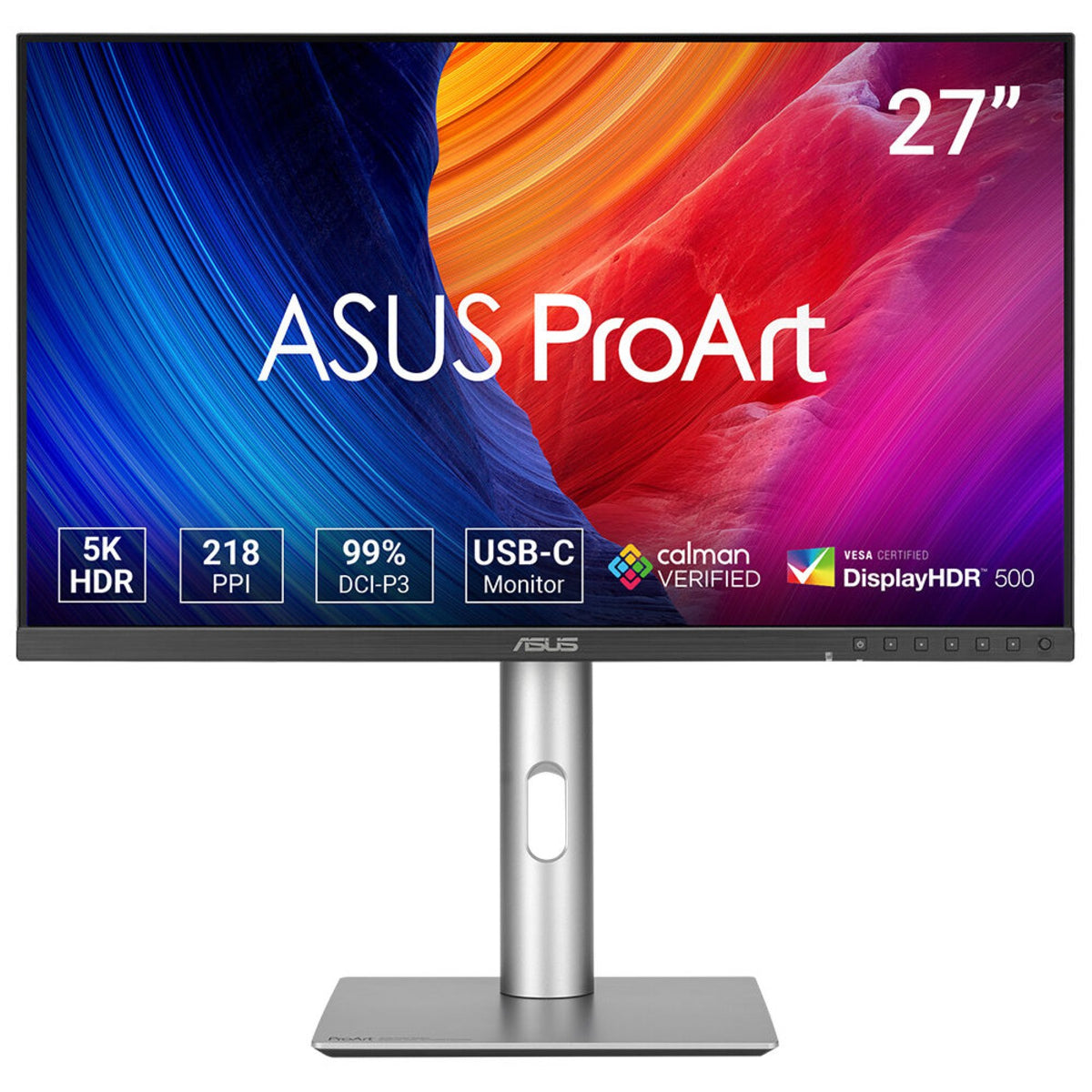 ASUS ProArt PA27JCV, 68.6 cm (27"), 5120 x 2880 pixels, 5K Ultra HD, LCD, 5 ms, Black