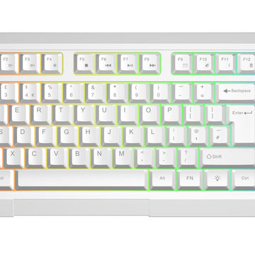 VIDA GAMER WHT 4IN1 USB KB MS HS KIT, Wired, USB, Membrane, QWERTY, RGB LED, White