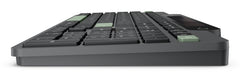 Lenovo 4Y41R69491, Full-size (100%), Wireless, Bluetooth, Plunger key switch, Black, Green