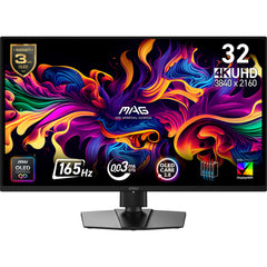 MSI MAG 322UP QD-OLED E16, 80 cm (31.5"), 3840 x 2160 pixels, 4K Ultra HD, QD-OLED, 0.03 ms, Black