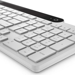 Lenovo 800, Full-size (100%), Wireless, Bluetooth, Plunger key switch, White