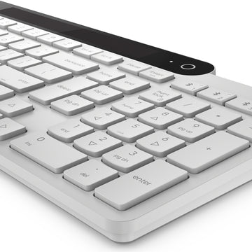 Lenovo 800, Full-size (100%), Wireless, Bluetooth, Plunger key switch, White