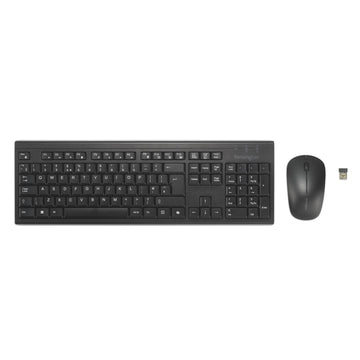 Kensington KM270 EQ Rechargeable Desktop Set – Wireless, Full-size (100%), Wireless, RF Wireless + Bluetooth, Black