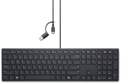 DELL Pro Wired Collaboration Keyboard - KB525C - US International (QWERTY), Full-size (100%), Wired, USB, Plunger key switch, QWERTY, Black