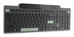 Lenovo 4Y41R69491, Full-size (100%), Wireless, Bluetooth, Plunger key switch, Black, Green