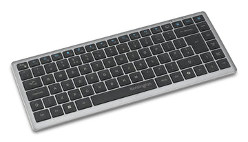 Kensington KB435 EQ Rechargeable Multi-Device Compact Keyboard, Tenkeyless (80 - 87%), Wireless, RF Wireless + Bluetooth, Scissor key switch, Grey