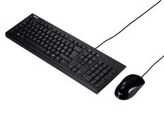 ASUS U2000 KEYBOARD+MOUSE, Full-size (100%), USB, Membrane, QWERTY, Black, Mouse included