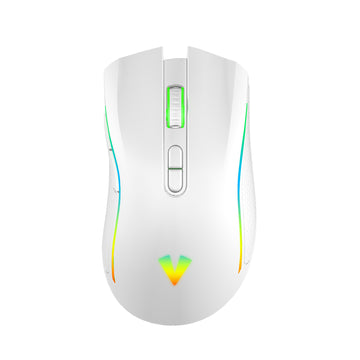 VIDA REBEL 2IN1 WHITE USB DESK KIT, Wired, USB, Membrane, QWERTY, RGB LED, White