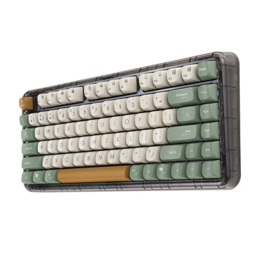 ASUS Jelly75 KD201, 75%, Wired & Wireless, USB + RF Wireless + Bluetooth, Mechanical, Green, Beige, Orange