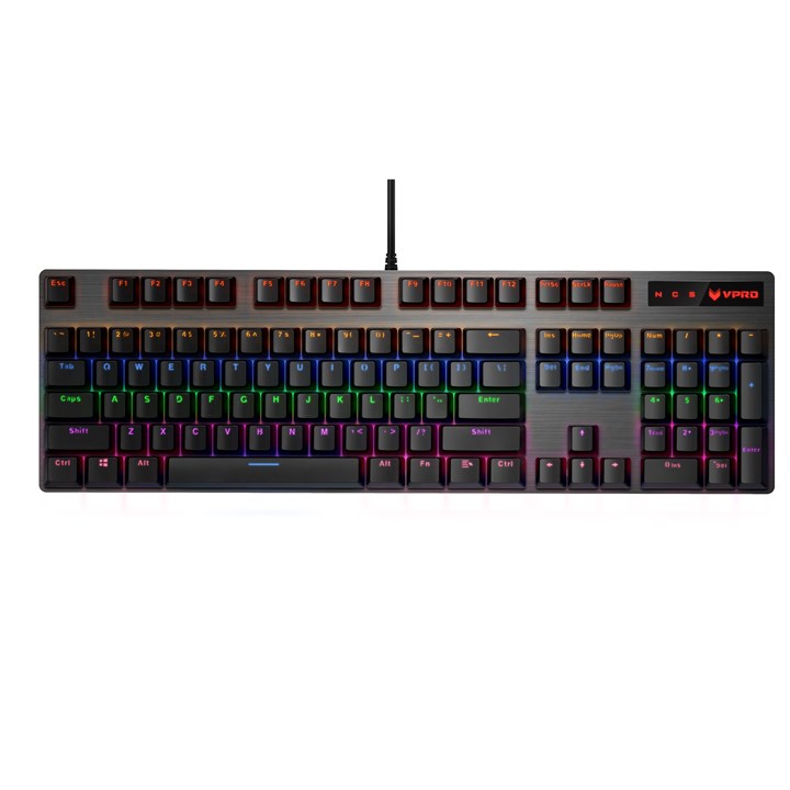 Rapoo V500 Pro, Full-size (100%), Wired, USB, Mechanical, QWERTY, Black