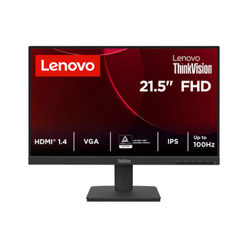 Lenovo ThinkVision S22-4e Monitor, 54.6 cm (21.5"), 1920 x 1080 pixels, Full HD, LED, 6 ms, Black