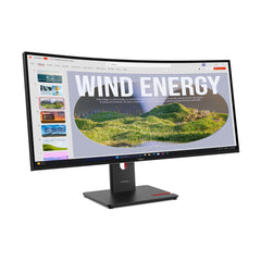 Lenovo ThinkVision T34WD-40 Monitor, 86.4 cm (34"), 3440 x 1440 pixels, Wide Quad HD, LED, 6 ms, Black