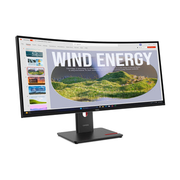 Lenovo ThinkVision T34WD-40 Monitor, 86.4 cm (34"), 3440 x 1440 pixels, Wide Quad HD, LED, 6 ms, Black
