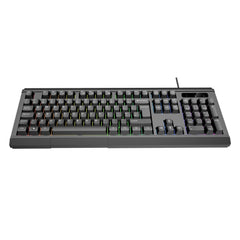 VIDA GAMER BLK 4IN1 USB KB MS HS KIT, Wired, USB, Membrane, QWERTY, RGB LED, Black