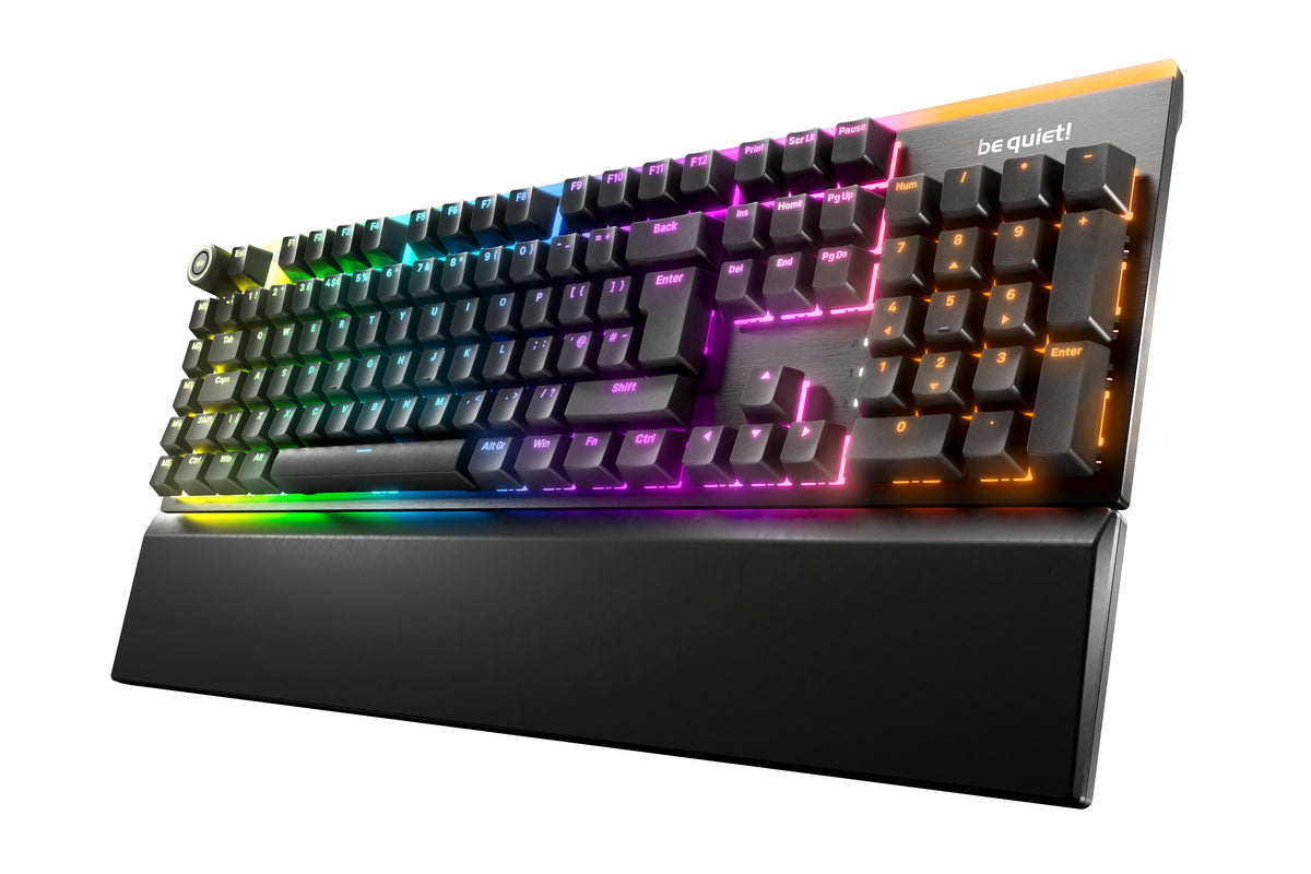 be quiet! Light Mount Silent Linear UK ISO, Wired, USB, Mechanical, QWERTY, RGB LED, Black