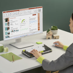 ASUS Jelly75 KD201, 75%, Wired & Wireless, USB + RF Wireless + Bluetooth, Mechanical, Green, White, Black