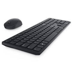 DELL Pro Keyboard and Mouse - KM5221W - UK (QWERTY) - Black, Wireless, RF Wireless, Plunger key switch, QWERTY, Black, Mouse included