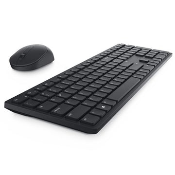 DELL Pro Keyboard and Mouse - KM5221W - UK (QWERTY) - Black, Wireless, RF Wireless, Plunger key switch, QWERTY, Black, Mouse included