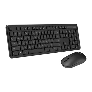 ASUS CW100, Full-size (100%), Wireless, RF Wireless, Membrane, Black, Mouse included