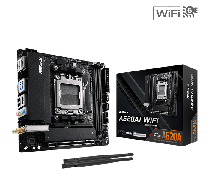 ASRock A620AI WiFi AMD A620A Socket AM5 Mini-ITX Motherboard