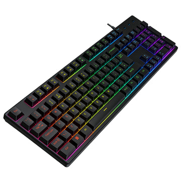 VIDA REBEL 2IN1 BLACK USB DESK KIT, Wired, USB, Membrane, QWERTY, RGB LED, Black