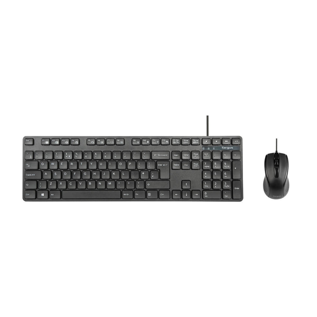 Targus AKM622UK, Full-size (100%), Wired, USB, QWERTY, Black, Mouse included