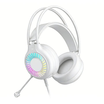 VIDA GAMER WHT 4IN1 USB KB MS HS KIT, Wired, USB, Membrane, QWERTY, RGB LED, White