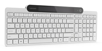 Lenovo 800, Full-size (100%), Wireless, Bluetooth, Plunger key switch, White