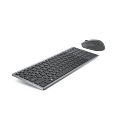 DELL Pro Plus Compact Keyboard and Mouse - KM7120W - UK (QWERTY), Wireless, RF Wireless + Bluetooth, Scissor key switch, QWERTY, Grey, Titanium, Mouse included