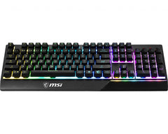 MSI VIGOR GK30 RGB MEMchanical Gaming Keyboard ' UK Layout, MECH. Membrane switches, 6-Zone RGB Lighting, RGB Mystic Light, water repellent keyboard design', Wired, USB, Mechanical, QWERTY, RGB LED, Black
