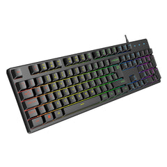 VIDA REBEL 2IN1 BLACK USB DESK KIT, Wired, USB, Membrane, QWERTY, RGB LED, Black
