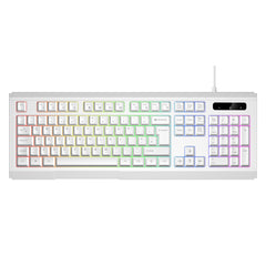 VIDA GAMER WHT 4IN1 USB KB MS HS KIT, Wired, USB, Membrane, QWERTY, RGB LED, White