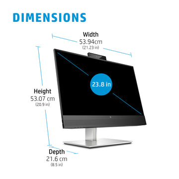 HP E24mv G4, 60.5 cm (23.8"), 1920 x 1080 pixels, Full HD, 5 ms, Black, Silver