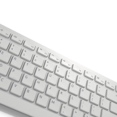 DELL Pro Keyboard and Mouse - KM5221W - UK (QWERTY) - White, Wireless, RF Wireless, Plunger key switch, QWERTY, White, Mouse included