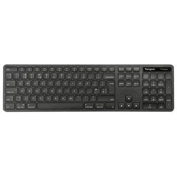 Targus EcoSmart AKB873UK, Full-size (100%), Wireless, RF Wireless + Bluetooth, QWERTY, Black