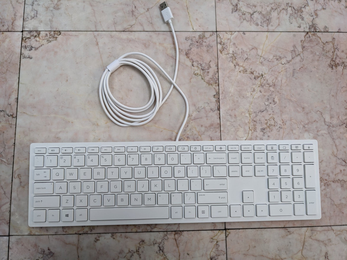 HP 928510-181, Full-size (100%), Wired, USB, White