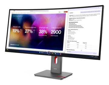Lenovo ThinkVision P40WD-40 Monitor, 100.8 cm (39.7"), 5120 x 2160 pixels, LCD, 6 ms, Black
